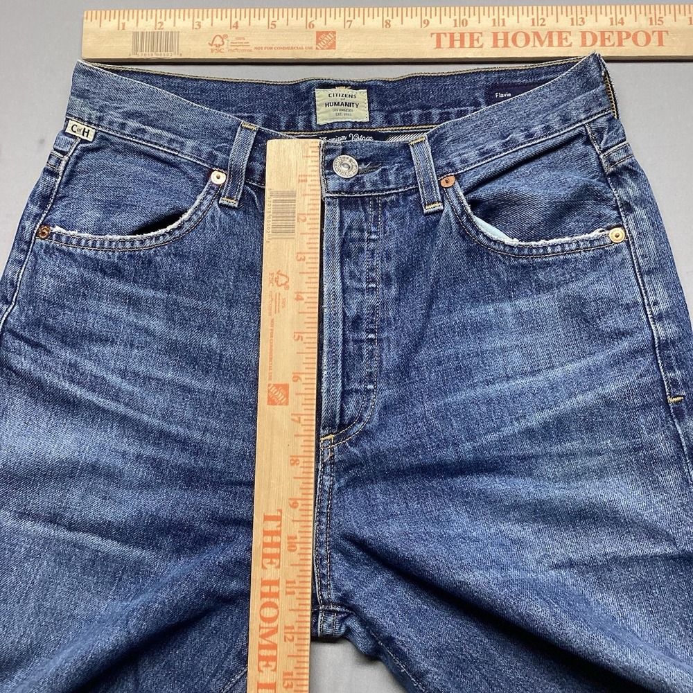 Citizens of Humanity Flavie Trouser Jeans Premium Vintage 27in Waist Button Fly - Picture 2 of 10